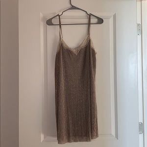 A metallic cami dress